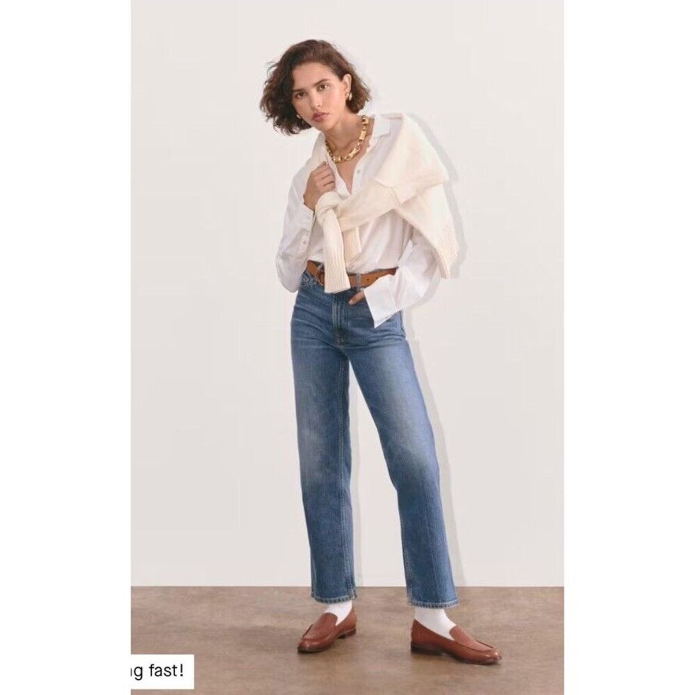 Everlane The Original Cheeky Jean Organic Cotton High Rise Low Stretch 29 NWT